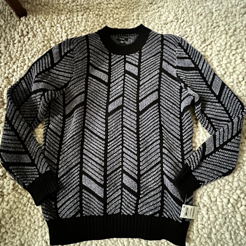 Very cool 80’s Retro style Men’s Velour/ Chenille Sweater by Macys Alfani